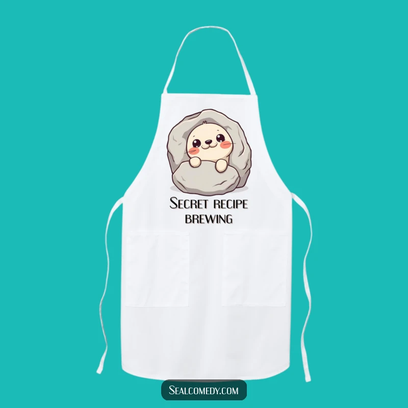 Funny Mischievous Seal Apron: Cook with a Sly Wink, Funny Gift