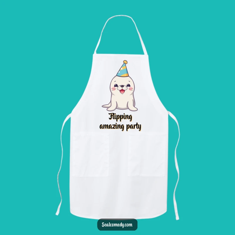 Funny Party Seal Apron: Cheerful Honking Kitchen Gear
