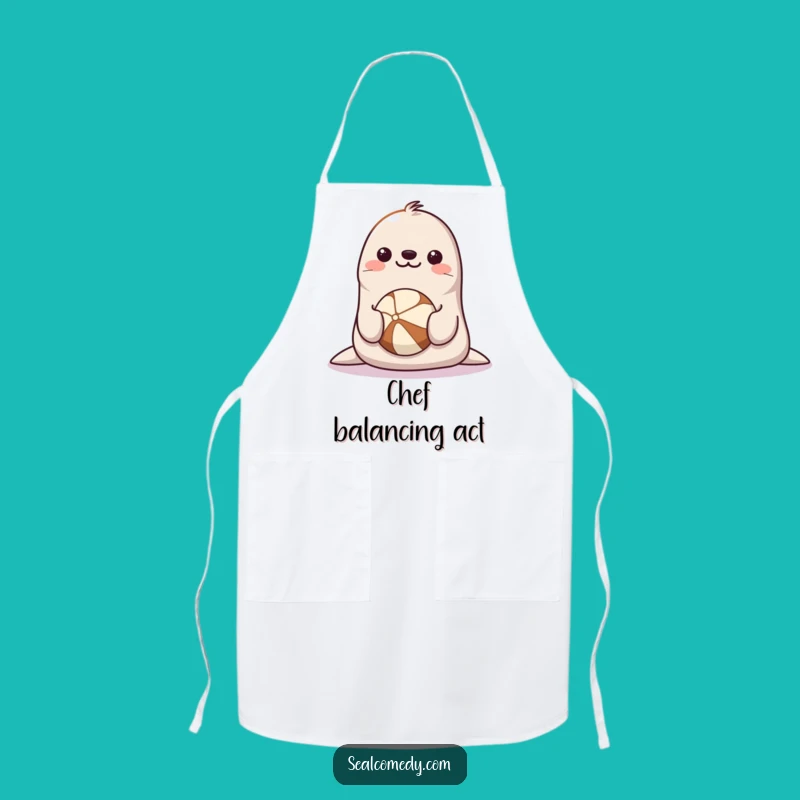 Funny Seal Balancing Apron: Kitchen Performer Accessory, Essential Funny Gift