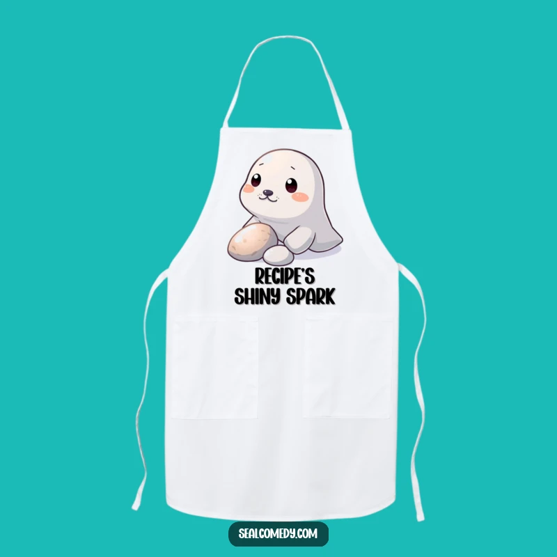 Funny Seal Pebble Nudge Apron: Kitchen Explorer - Chef Funny Gift