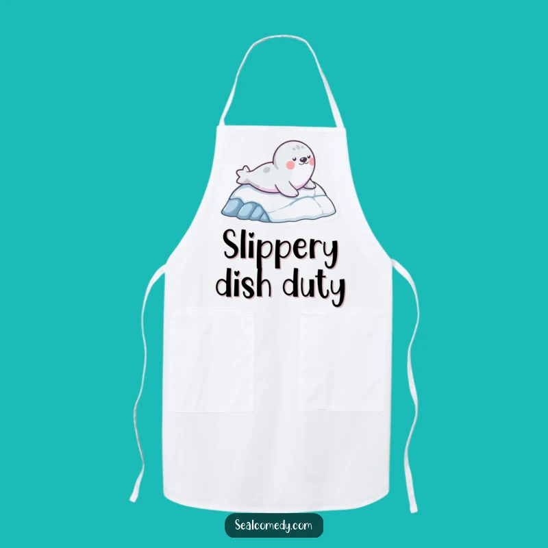 Funny Seal Slide Apron: Playful Cooking, Perfect Gift for Fun Chefs