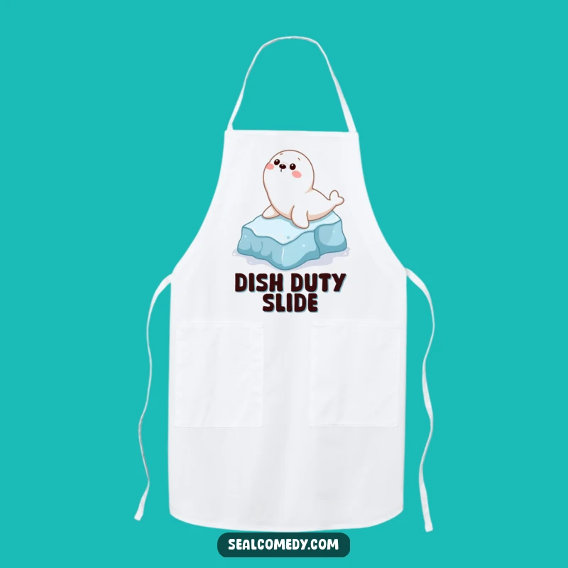 Funny Seal Sliding Apron: Kitchen Comedy, Perfect Cook Funny Gift!
