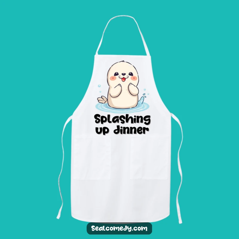 Funny Seal Splashing Apron: Kitchen Water Fun Accessory, Essential Funny Gift