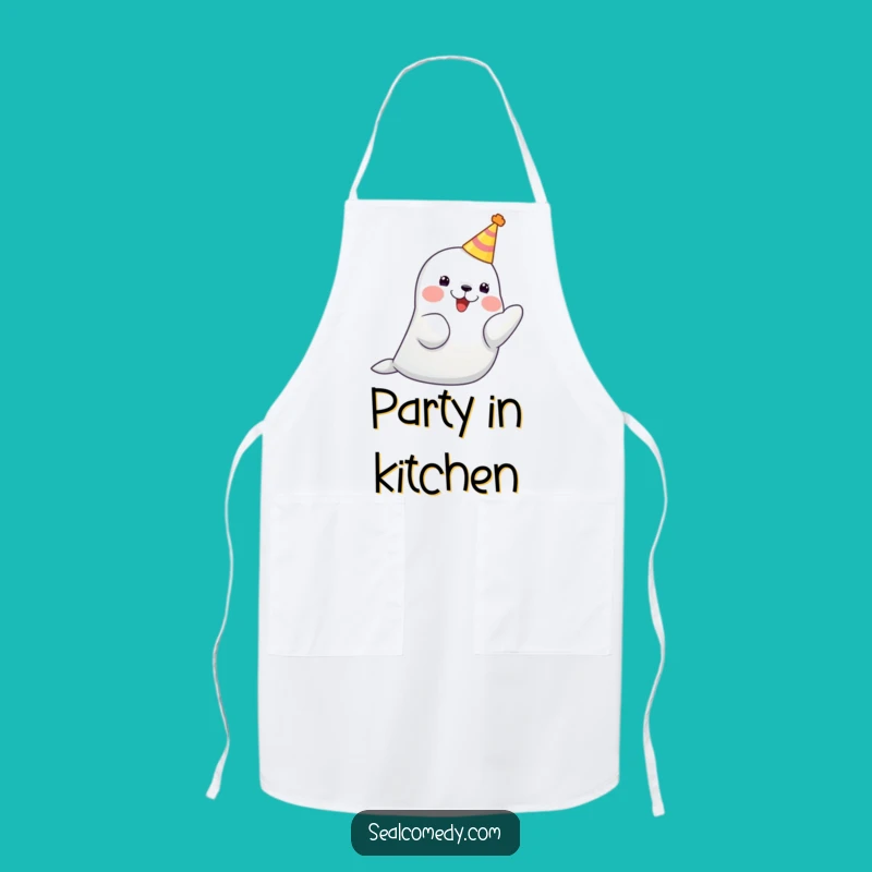 Funny Party Seal Hat Apron: Festive Kitchen Fun