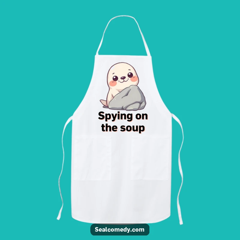 Funny Seal Peek Apron: Cook with Hilarious Curiosity