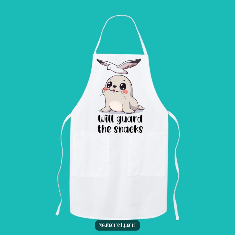 Funny Seal Lookout Apron: Alert Animal Kitchen Wear, Perfect Funny Gift