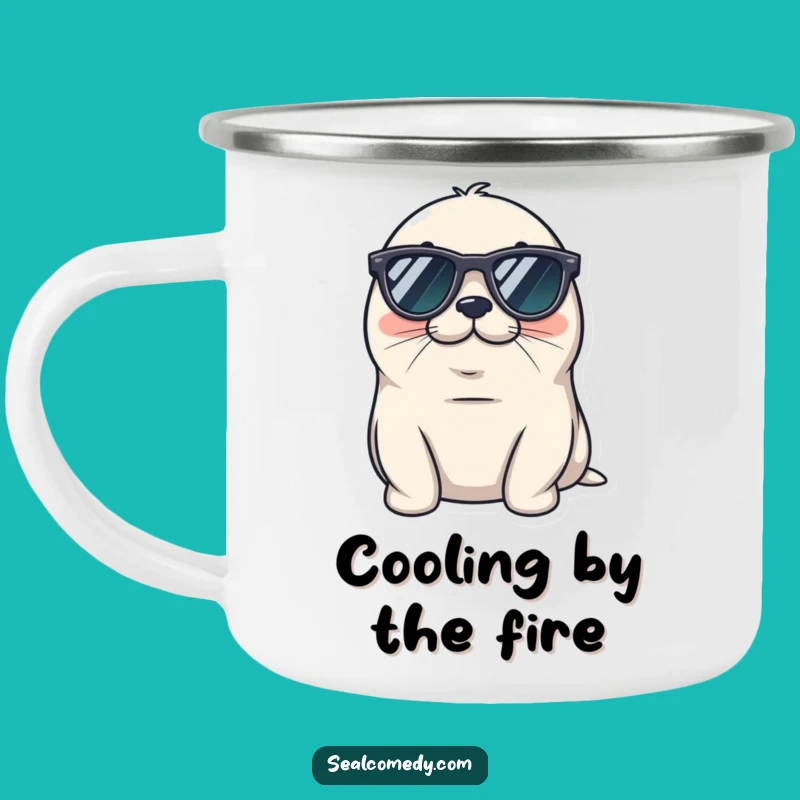 Funny Cool Seal Camping Mug - Tiny Sunglasses Relaxed Gift