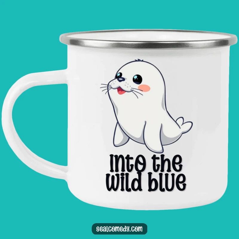 Funny Diving Seal Camping Mug: Adventure Ready - Rugged & Hilarious Funny Gift!