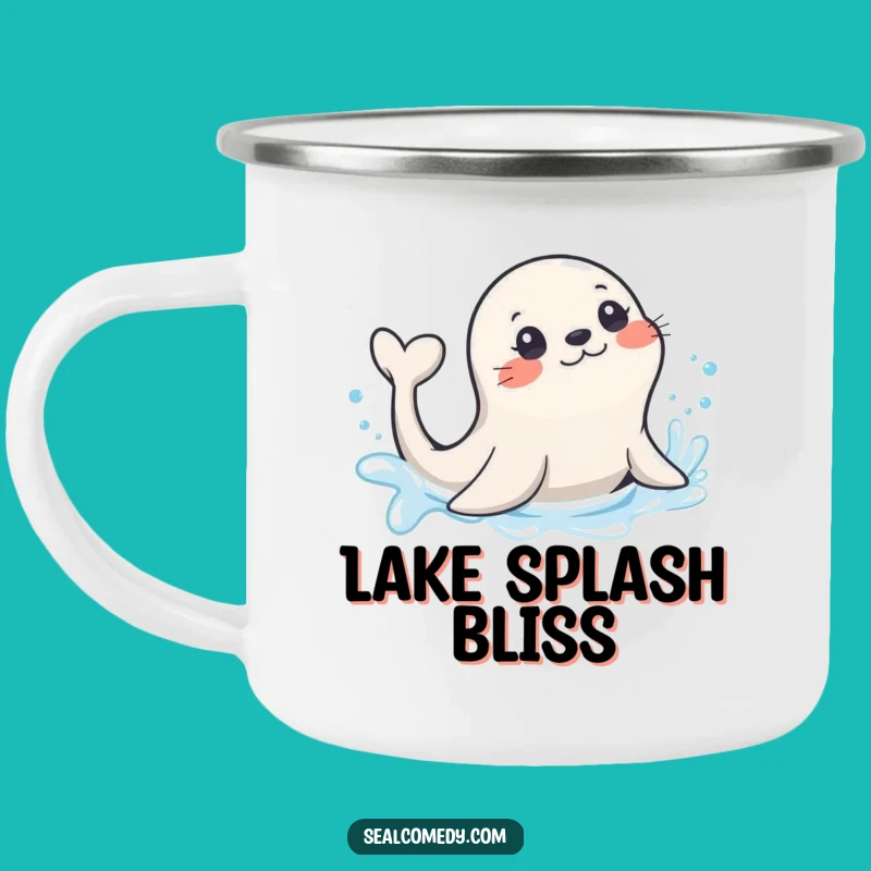 Funny Splashing Seal Tail Camping Mug: Outdoor Water Fun
