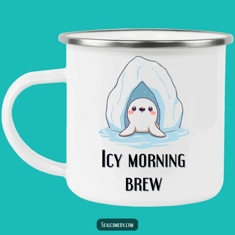 Funny Seal Iceberg Camping Mug: Arctic Explorer Cup, Great Funny Gift