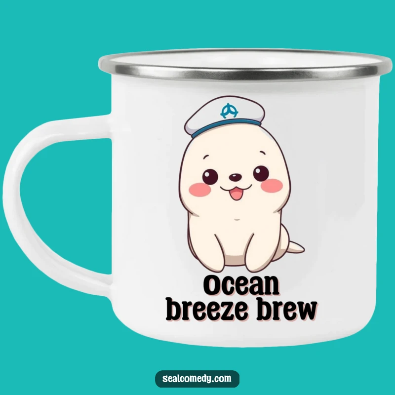 Funny Sailor Seal Camping Mug: Adventure Fuelled by Nautical Fun