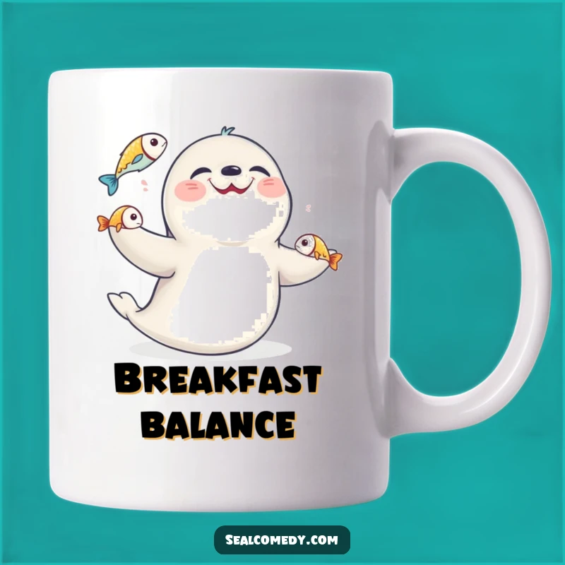 Funny Juggling Seal Mug: A Hilarious Gift for Fish Lovers