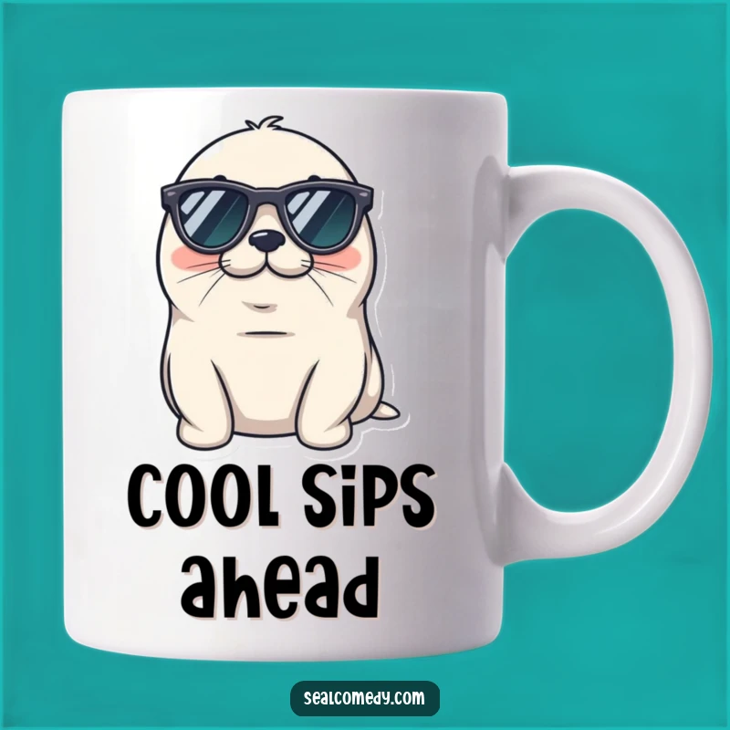 Funny Cool Seal Mug - Tiny Sunglasses Relaxed Vibes Gift