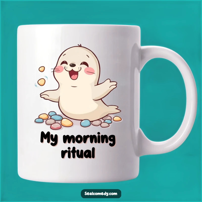 Funny Giggling Seal Mug: Juggling Joy with This Adorable and Funny Gift