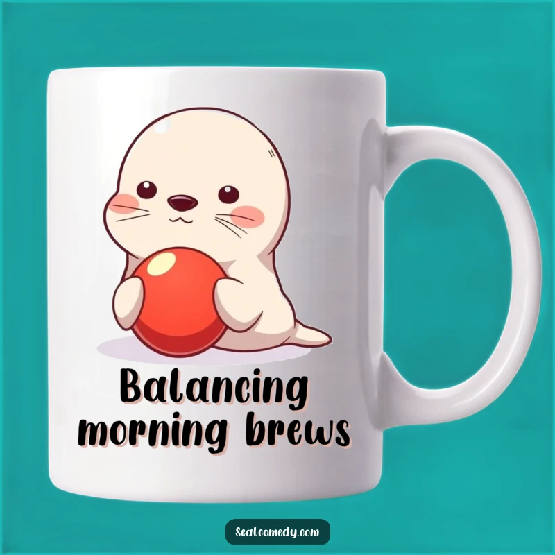 Funny Seal Mug: Balancing Act Dog, Perfect Humorous Gift