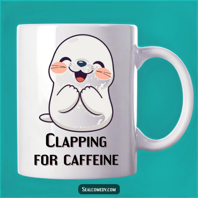 Funny Seal Mug: Joyful Applause - Happy Celebration Character Gift