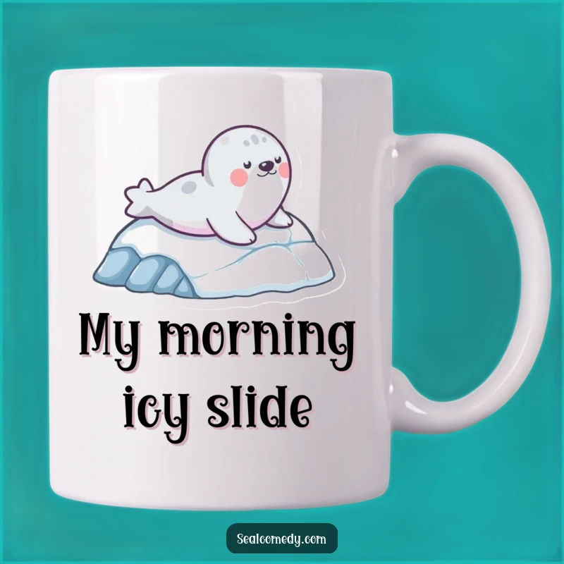 Funny Seal Slide Mug: Playful Fun, Perfect Gift for Wintry Joy