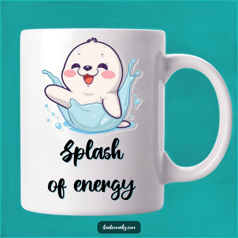 Funny Seal Splashing Mug: Joyful Water Fun, Perfect Happy Gift!