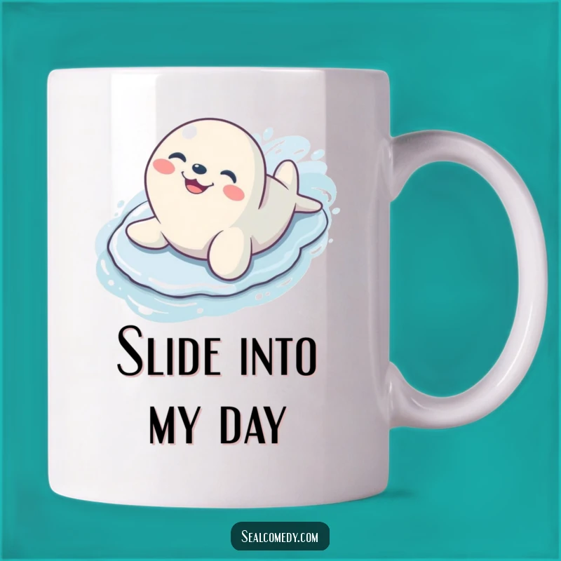 Funny Sliding Seal Grin Mug: Joyful Animal Gift for a Good Laugh