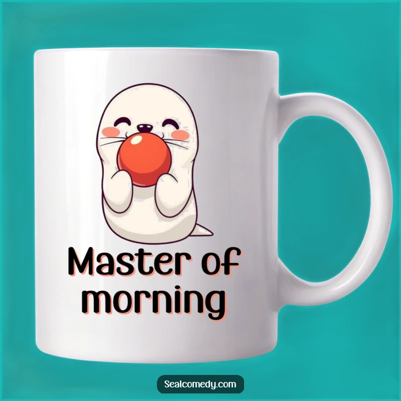 Funny Seal Mug: Balancing Ball Act - Adorable Circus Performer Gift