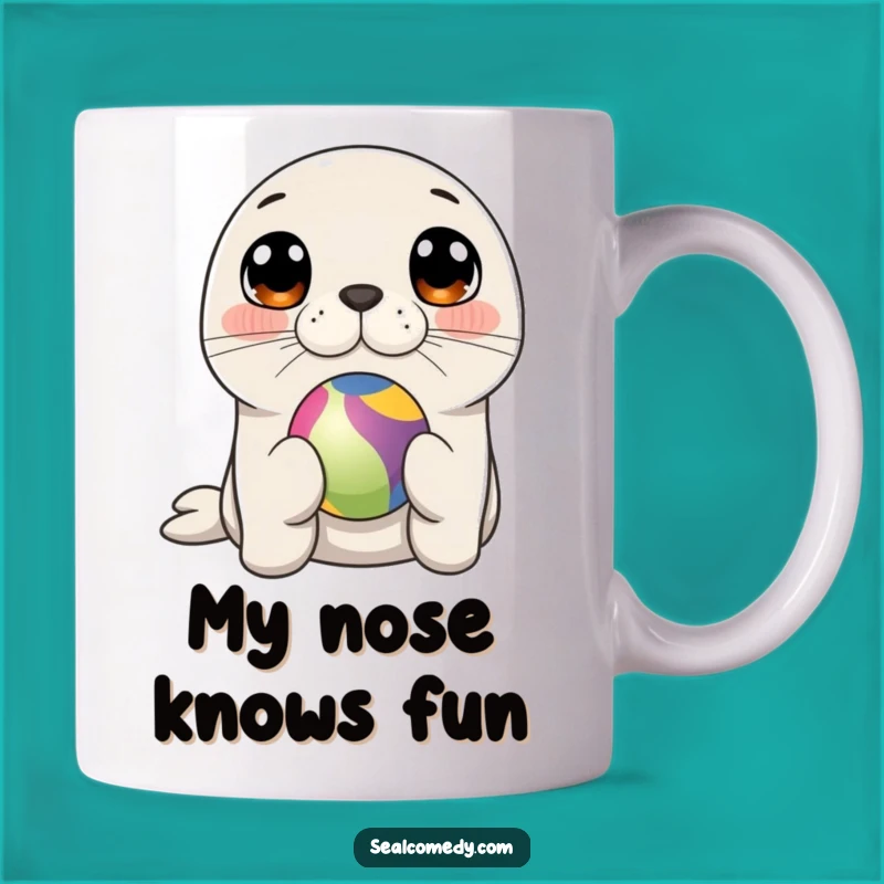 Funny Seal Balancing Ball Mug: Adorable Cute Animal Gift for Seal Lovers