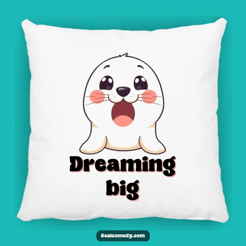 Funny Excited Seal Pillow: Snuggle Up with Innocent Charm, Ideal Funny Gift