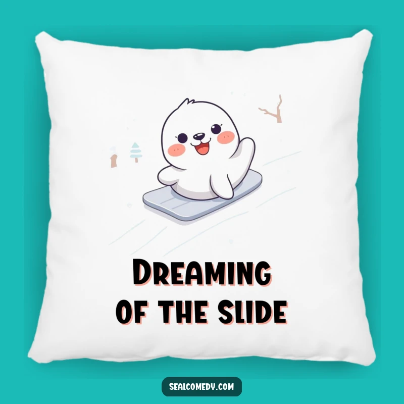 Funny Happy Seal Pillow: Snuggle Up with Hilarious Snowy Fun