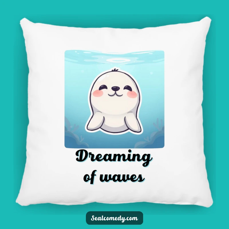 Funny Shy Seal Pillow: Cozy Underwater Hug - Soft & Cute Funny Gift