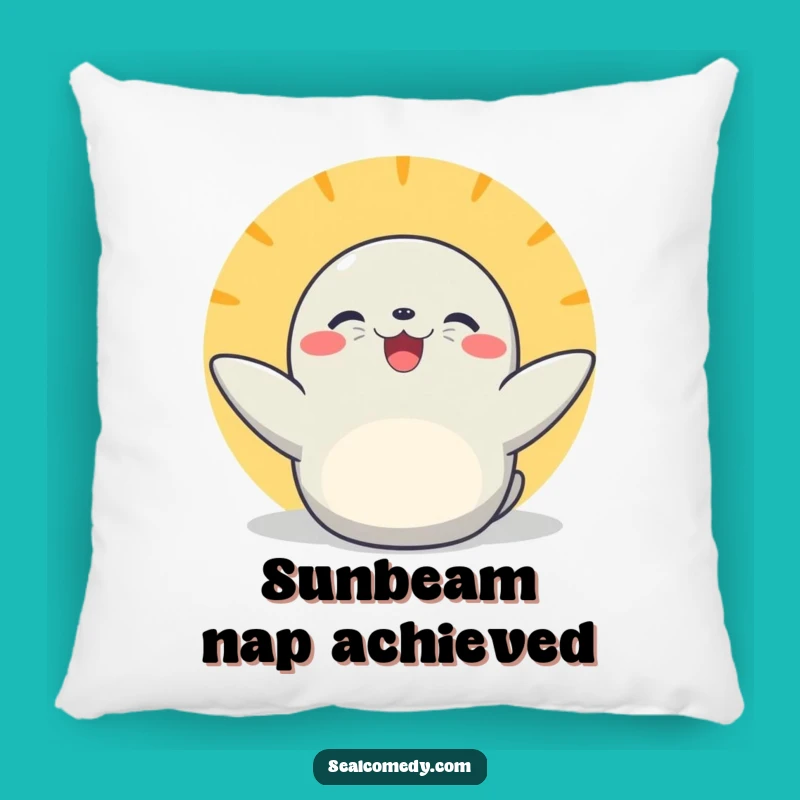 Funny Basking Seal Pillow: Cuddle Up with Sunny Comfort