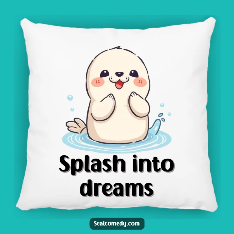 Funny Seal Splashing Pillow: Cozy Water Companion, Hilarious Funny Gift