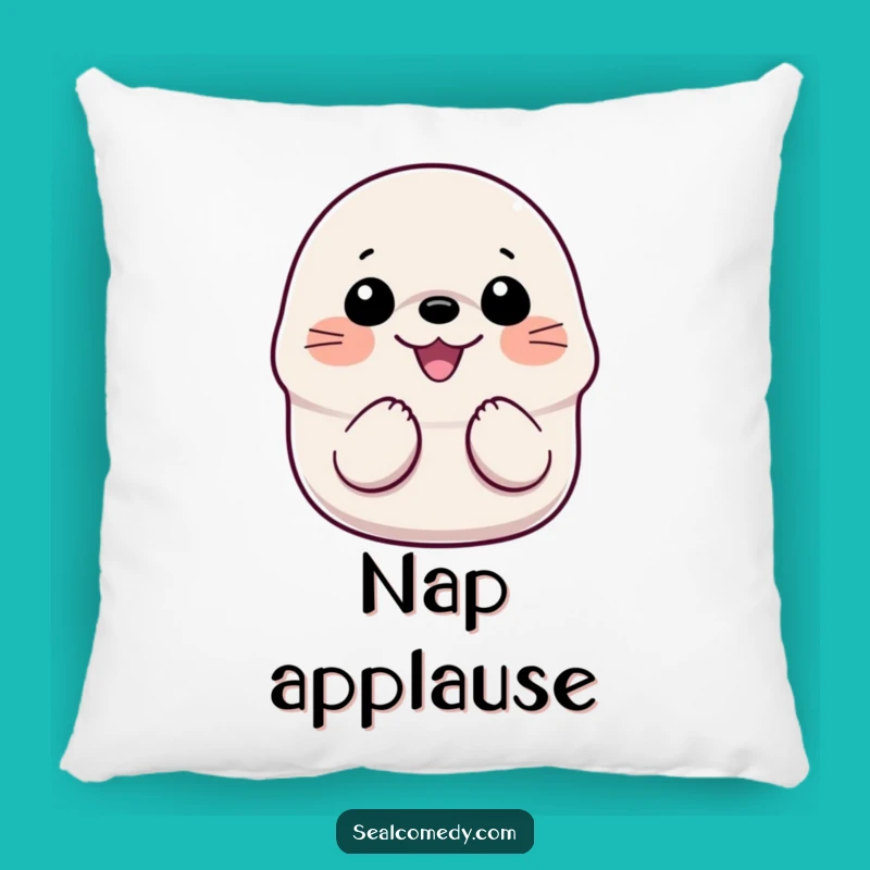 Funny Smiling Seal Pillow: Soft Cushion of a Gleeful Sea Mammal - Cozy Comfort!