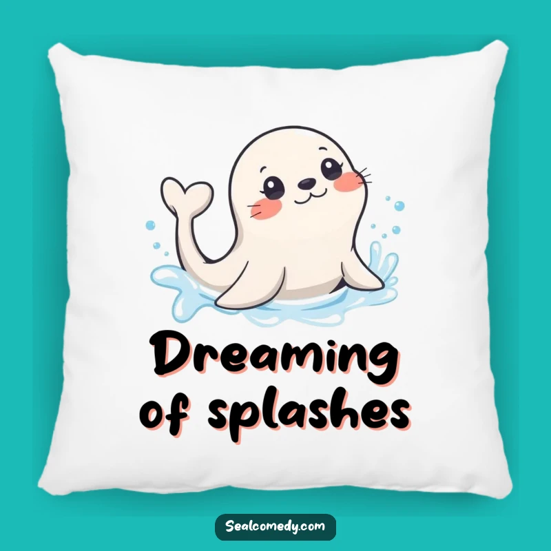 Funny Splashing Seal Tail Pillow: Cozy Water Comfort