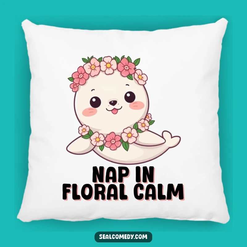 Funny Seal Garland Pillow: Cozy Graceful Swim Decor - Soft Funny Gift