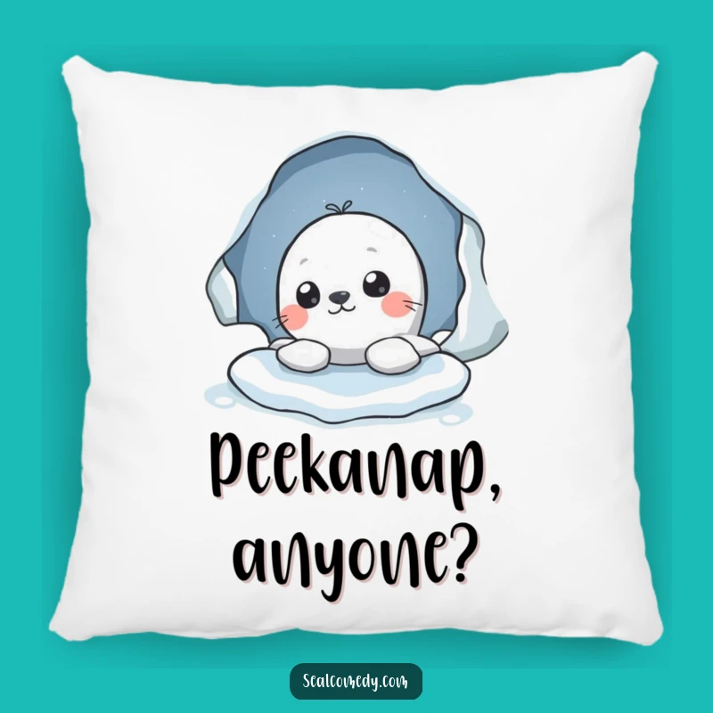 Funny Seal Peek Pillow: Cozy Observation, Perfect Gift for Curious Homes