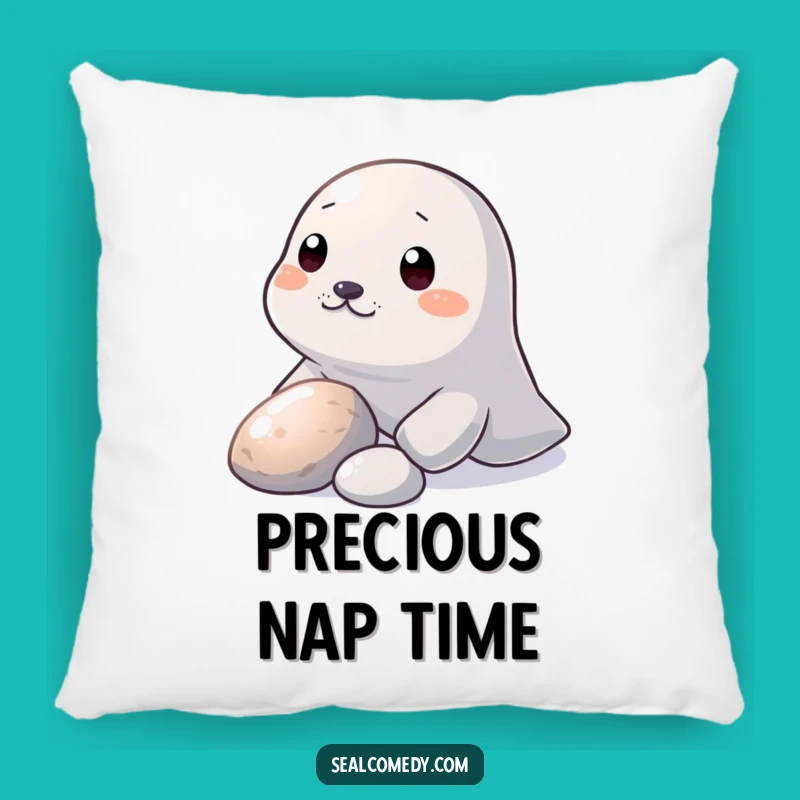 Funny Seal Pebble Nudge Pillow: Cozy Curiosity - Soft & Cute Funny Gift