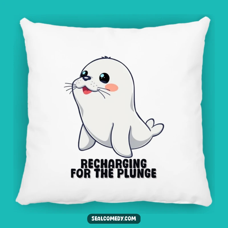 Funny Diving Seal Pillow: Alert & Comfy - Cozy Funny Gift for Seal Enthusiasts!