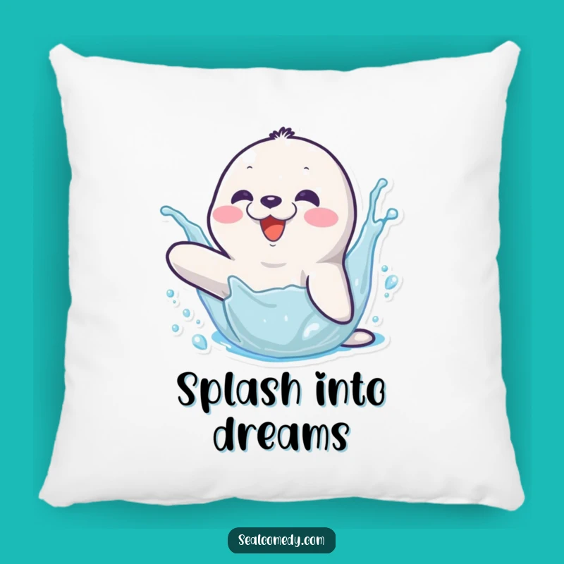 Funny Seal Splashing Pillow: Cozy Comfort and Watery Fun, Perfect Gift!