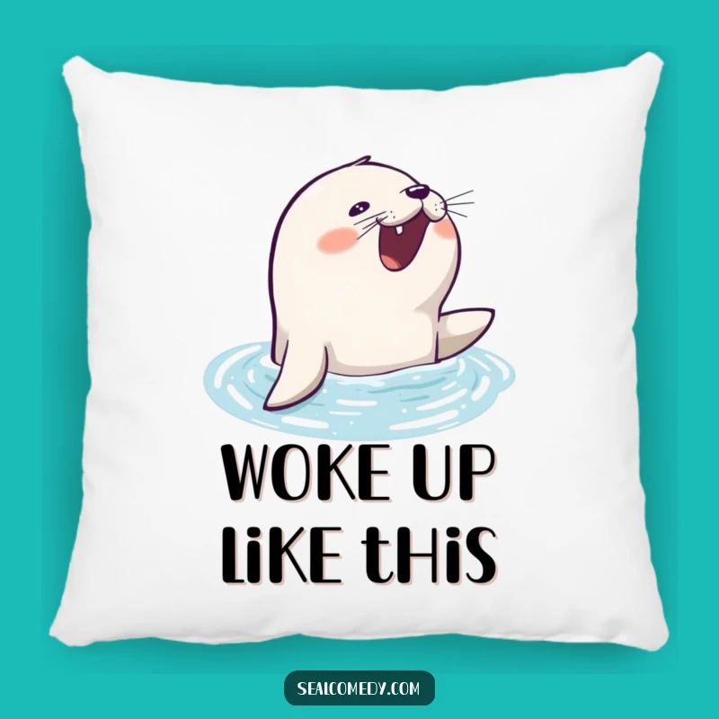 Funny Eager Seal Pillow: Cozy & Cute - Cozy Funny Gift for Seal Enthusiasts!