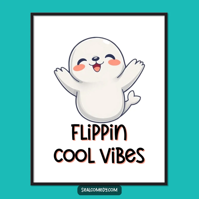 Funny Dancing Seal Digital Art - Instant Joyful Wall Decor!