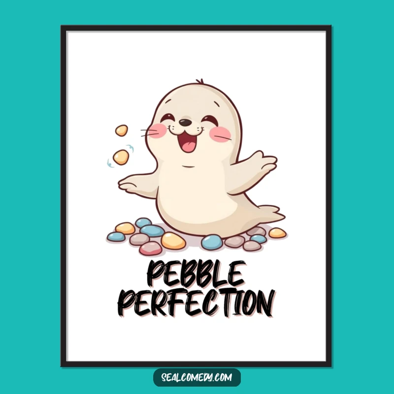 Funny Giggling Seal Digital Art: Printable Joyful Art for Your Walls, Perfect Funny Gift