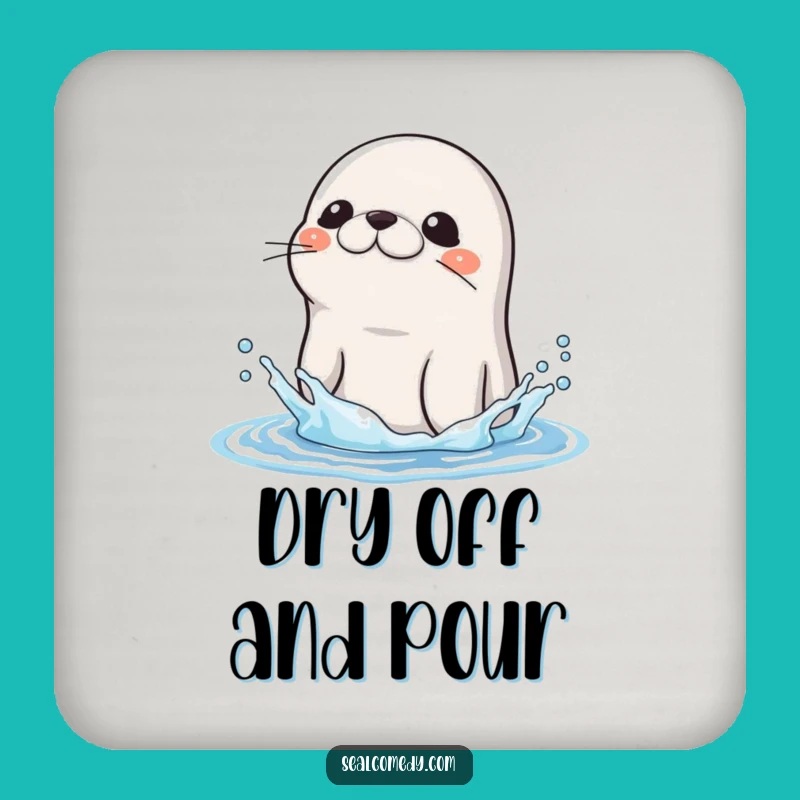 Funny Wet Seal Shake Coaster: Protect Surfaces with Refreshing Humor