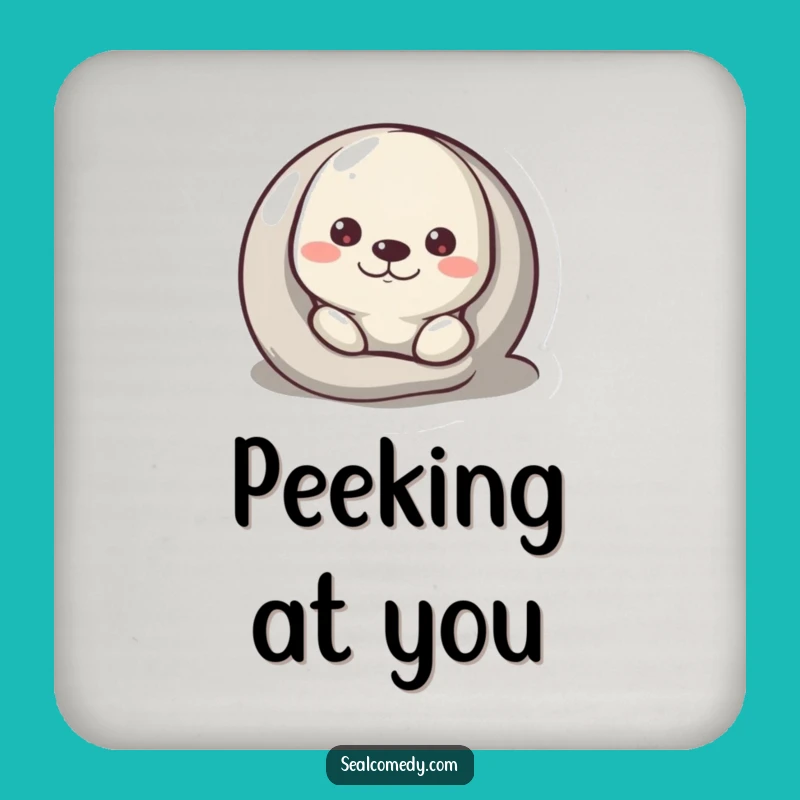 Funny Curious Seal Drink Coaster - Protect Surfaces with Charm!