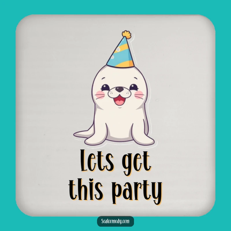 Funny Party Seal Coaster: Honking Birthday Decor for Tables