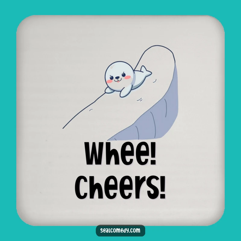 Funny Seal Sliding Coaster: Waterproof Adventure Decor for Tables