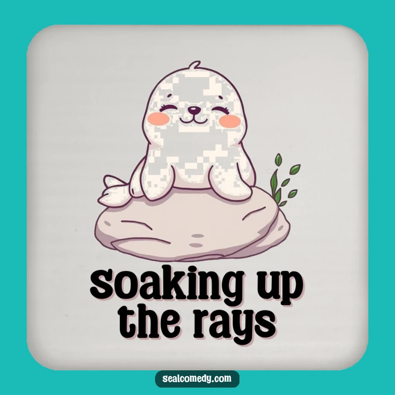 Funny Seal Sun Coasters: Relaxed Animal Drink Protectors, Set of Funny Gifts
