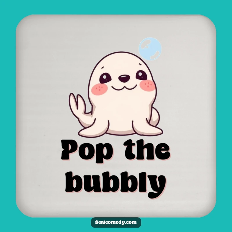 Funny Silly Seal Bubble Coaster: Protect Surfaces with a Smile