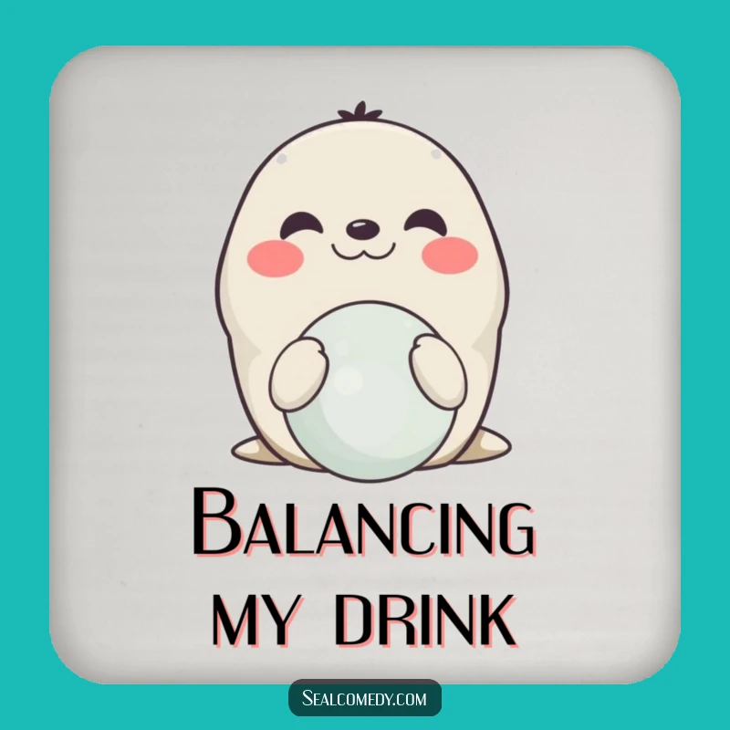 Funny Smiling Seal Balancing Coasters: Protect Surfaces with Skill!