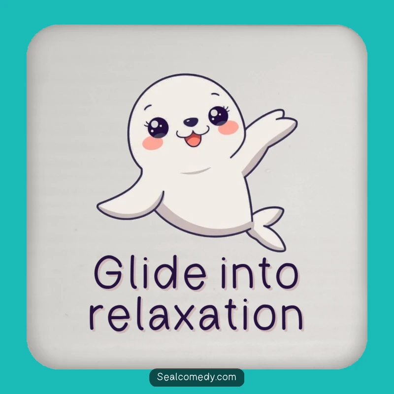 Funny Graceful Seal Glide Coaster: Protect Surfaces with Elegance
