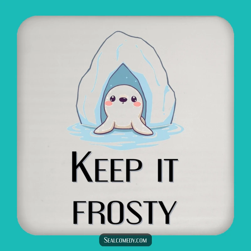 Funny Seal Iceberg Coaster Set: Tabletop Arctic Protection, Essential Funny Gift