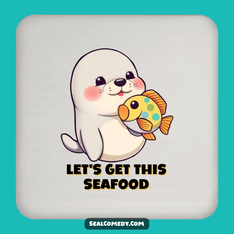 Funny Seal Play Coasters: Playful Animal Drink Protectors, Set of Funny Gifts